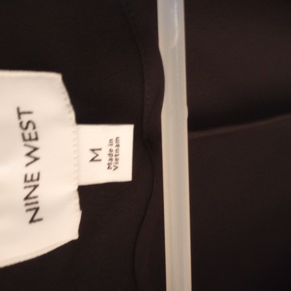 Nine West - Size: "M" - Buttonless Basic Black Bl… - image 2
